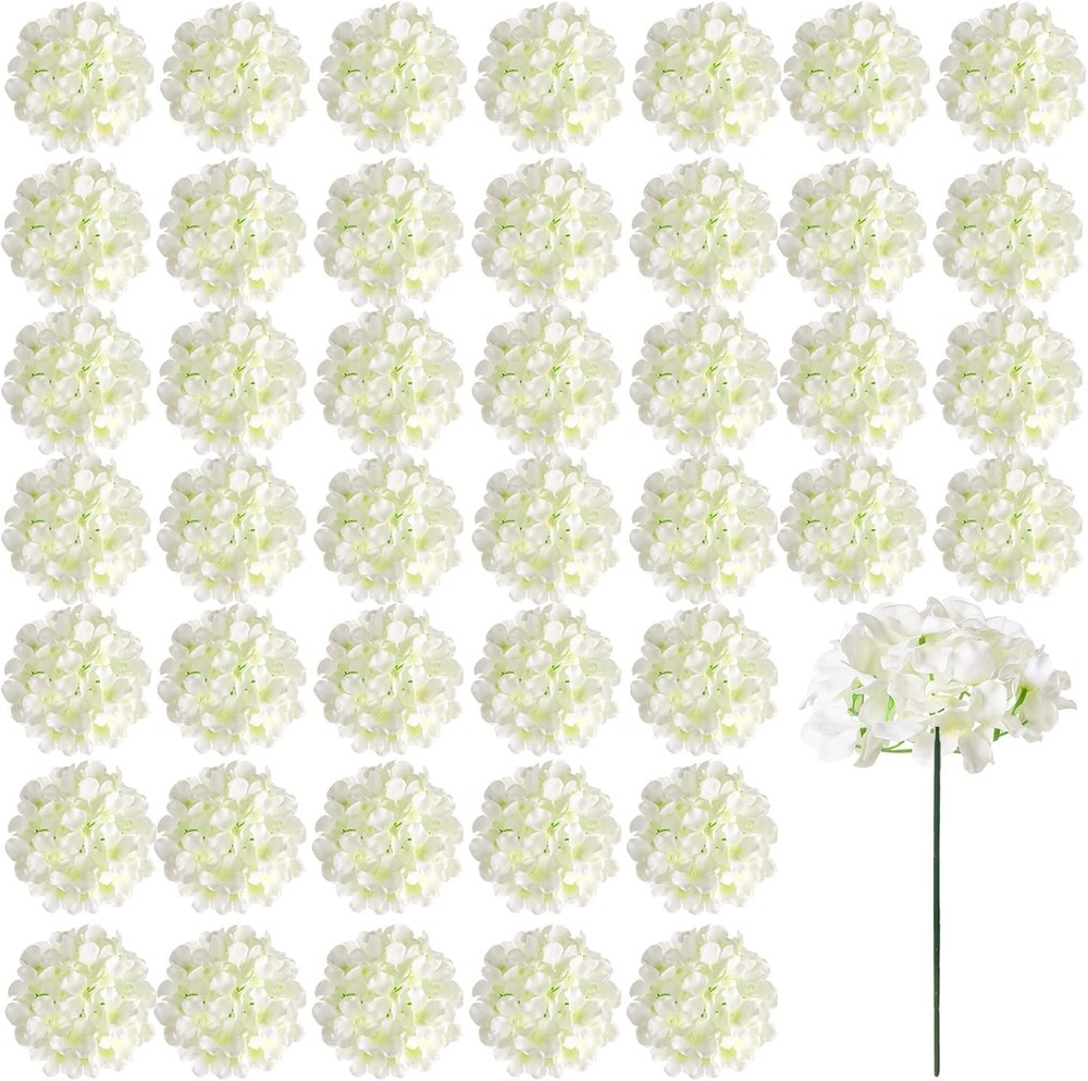 26 Pieces Hydrangea Artificial Flowers Silk Hydrangea Flowers Artificial Flow...