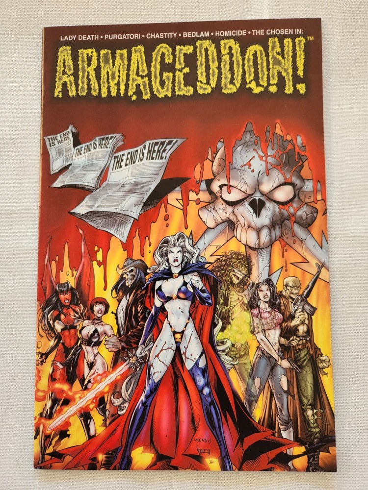Armageddon #4 (Avatar, 2000) Lady Death Purgatori Chastity Cover – Brian Pulido