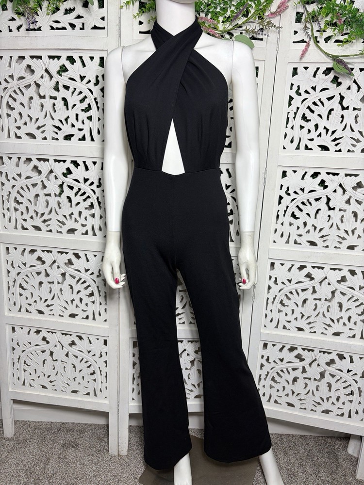 Amanda Uprichard Women's Zahara Black Jumpsuit Size Small
