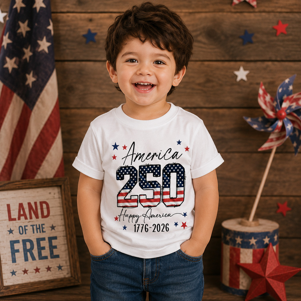 250 Years Anniversary Kids Shirt,USA 4th of July,America 1776-2026 Freedom Shirt