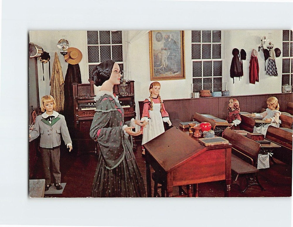 Postcard Little Red School House Museum Pennsylvania USA