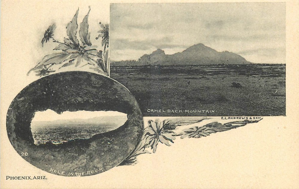C1905 Phoenix Arizona Camel Back Mountain Andrews & Co Postcard 26-4847
