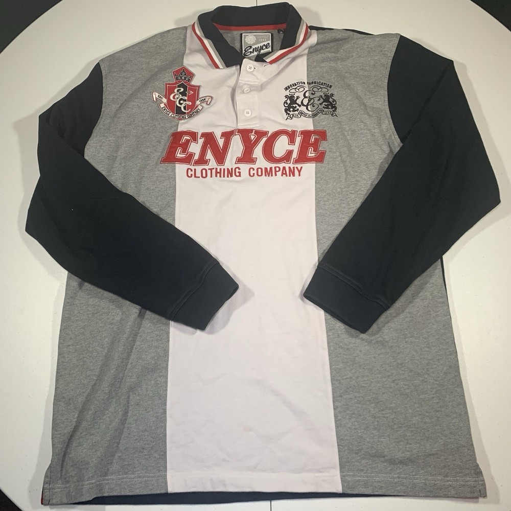 Vintage Enyce Clothing Company Polo Long Sleeve Shirt Mens Size XXL Hip Hop Y2K