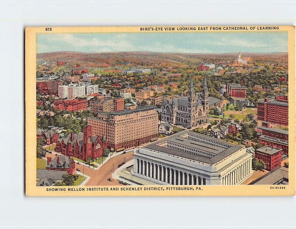 Postcard Mellon Institute And Schenley District Pittsburgh Pennsylvania