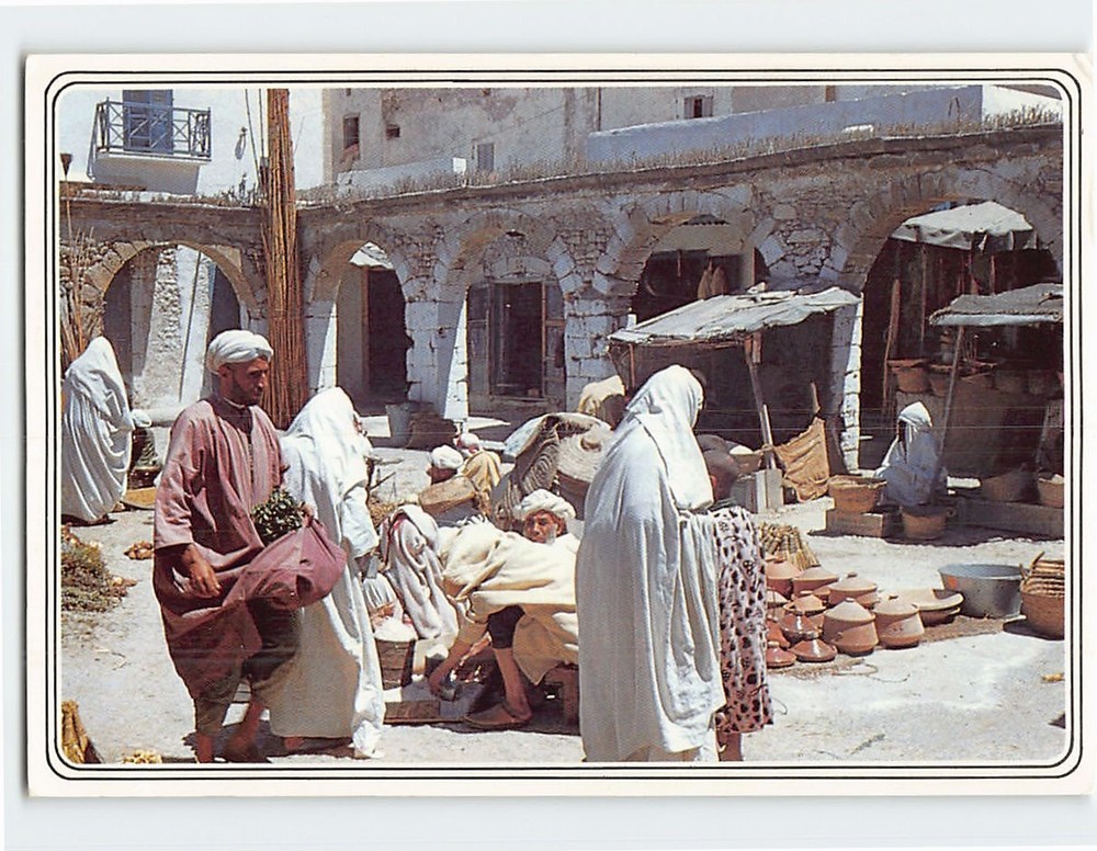 Postcard Essaouira Spice Walk Market in Morocco