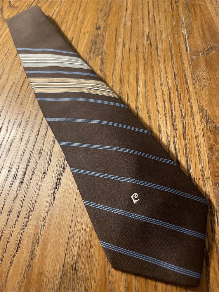 Vintage 60s 70s EUC Pierre Cardin Striped Tie Men’s Necktie USA Made Mod Retro