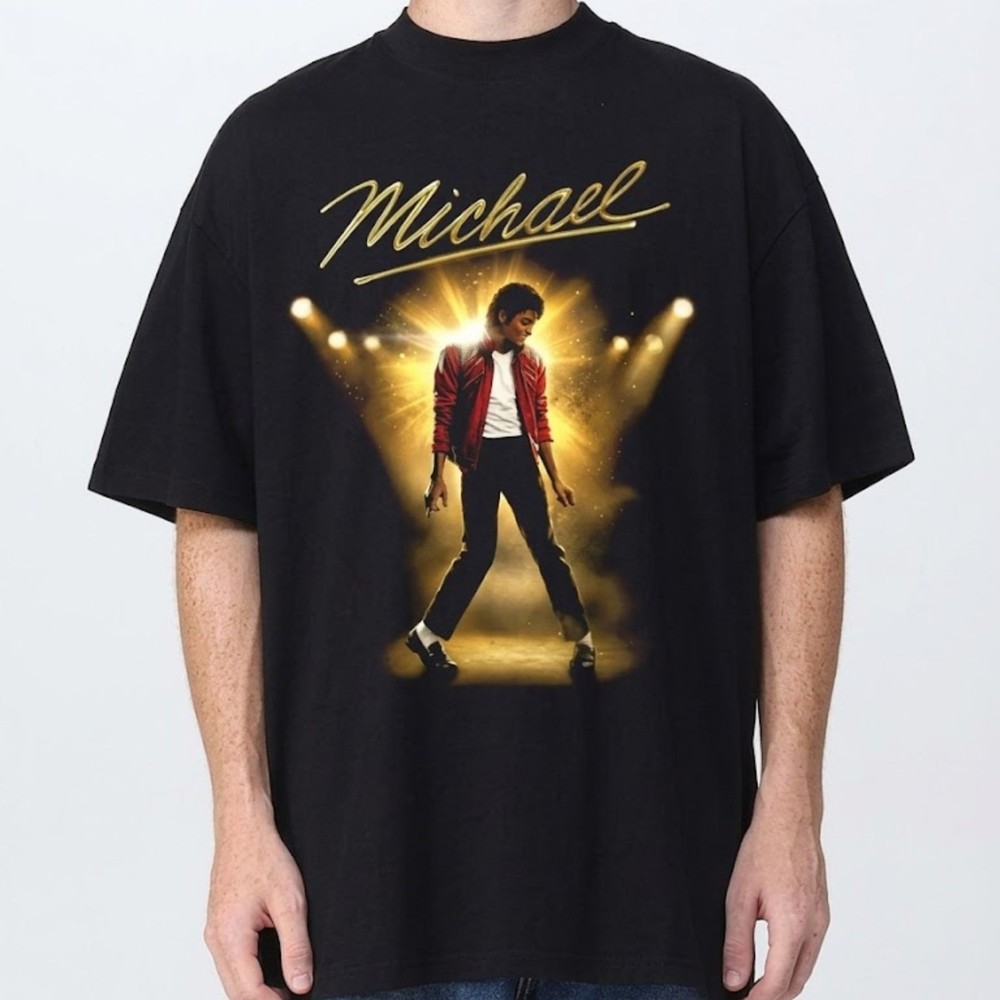 Rare Michael Jackson Shirt King of Pop Graphic Tee Oversized Boxy Black T-Shirt