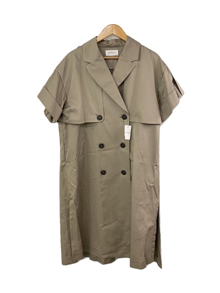 Herencia 22Ss/Short Sleeve Trench Coat/40/Cotton/Gry/H121031// 50301