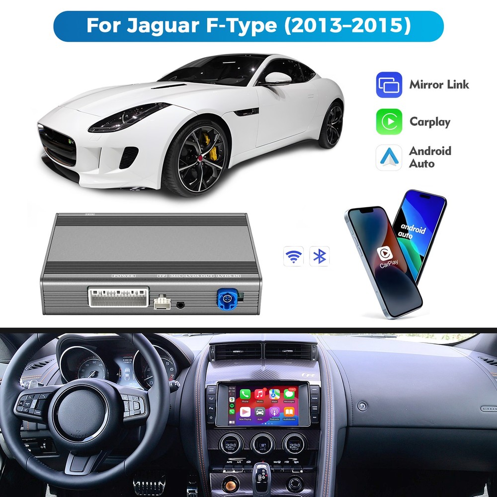 Wireless CarPlay Android Auto Decoder For Jaguar F-Type 2013-2015 7