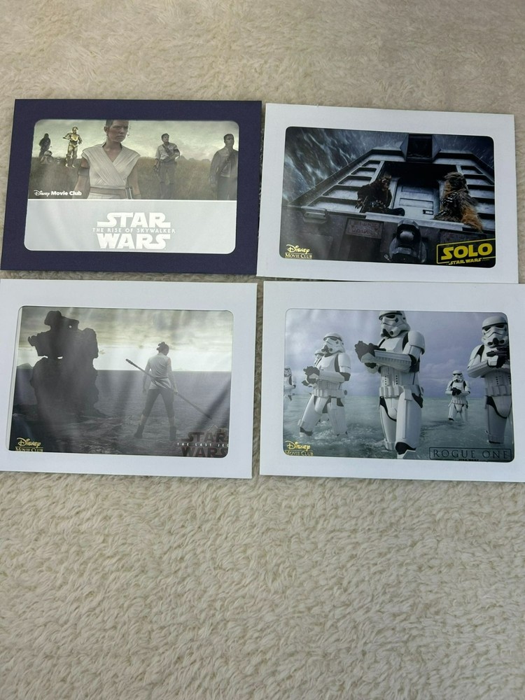 Star Wars Disney Movie Club Collectible Lithographs Set Of 4: Rise Of Skywalker