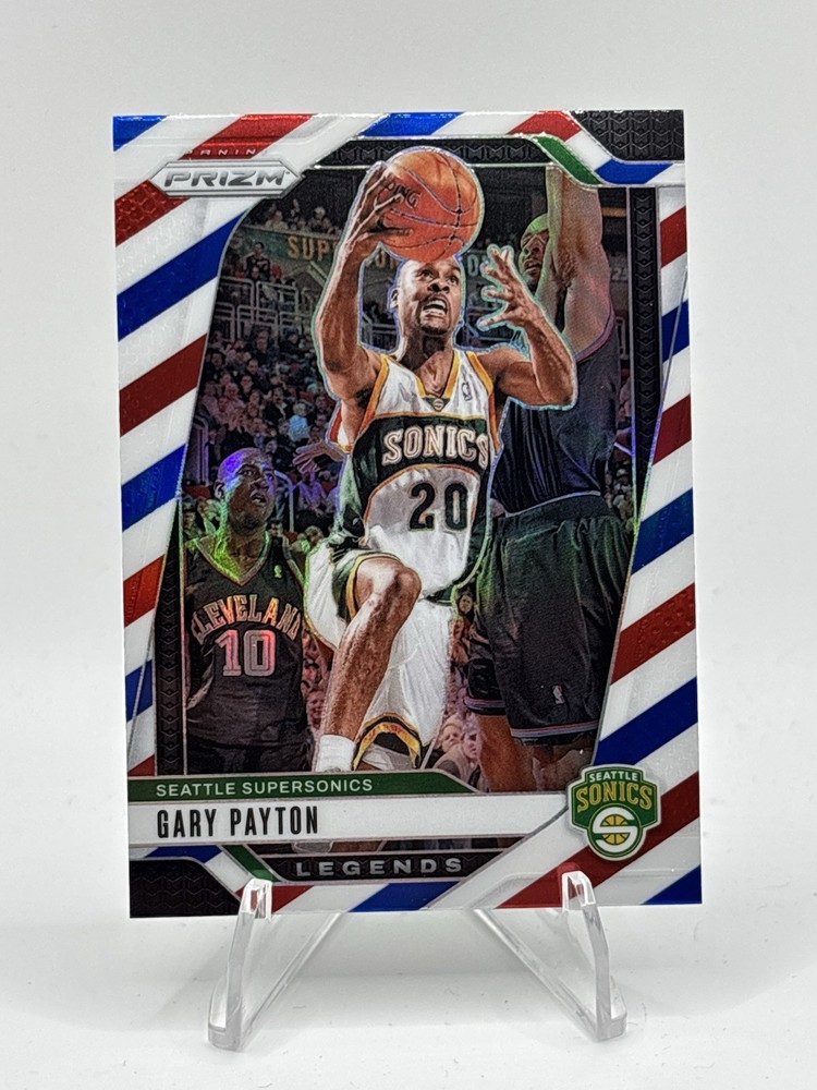 2024-25 Panini Prizm Red White Blue Gary Payton Seattle SuperSonics #286