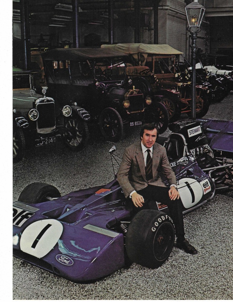 Jackie Stewart  Ford 2 Page  Original Print Ad