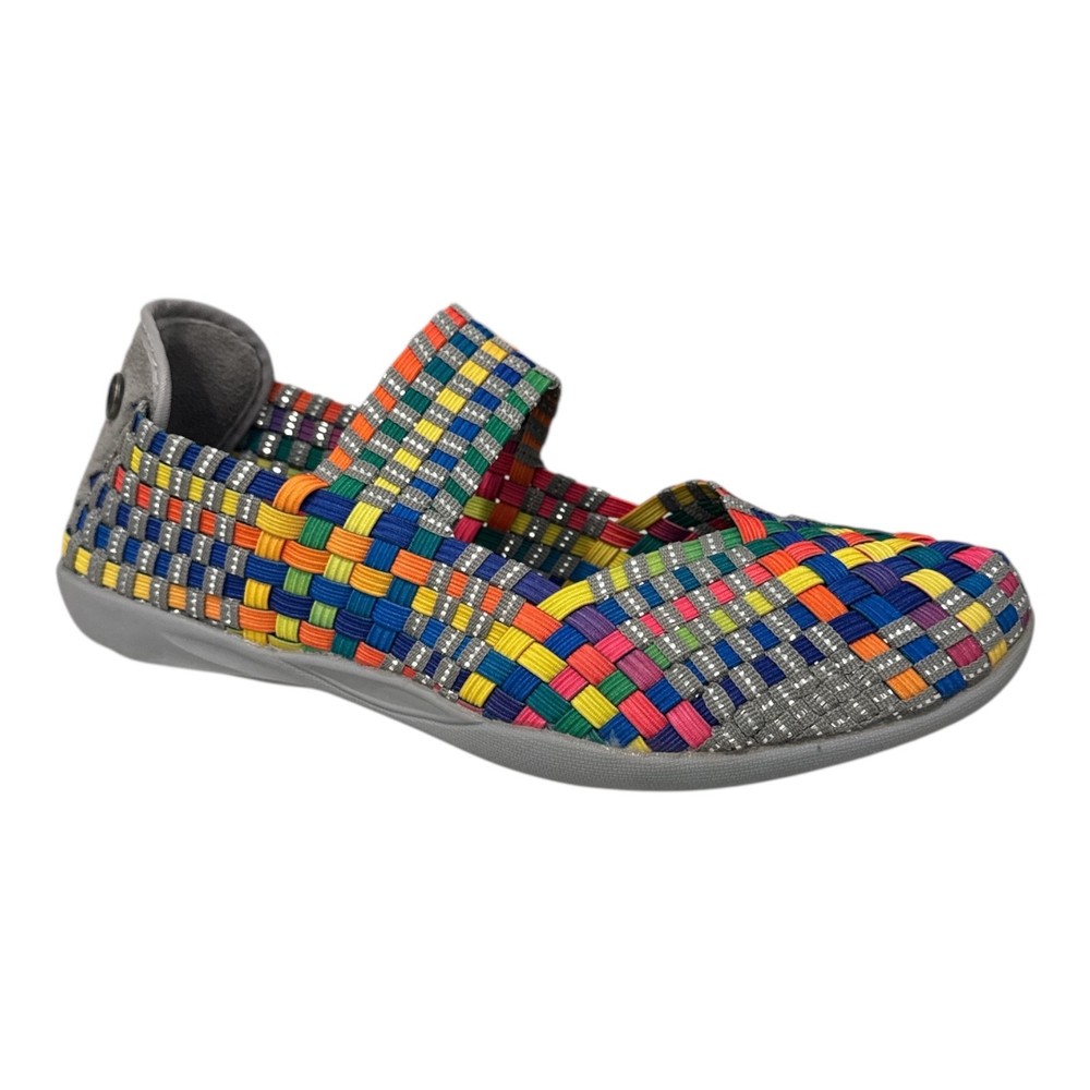 Bernie Mev Women’s Multicolor Woven Comfort Slip-On Shoes, Lightweight | NWB.