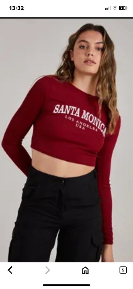 Pink Vanilla Crop Top T Shirt Small