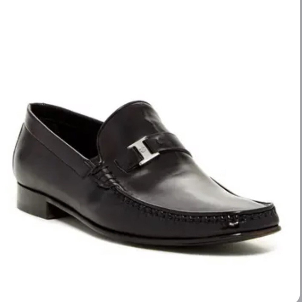BROLETTO Italian Black Leather Loafer Size US 8.5 Portage Style