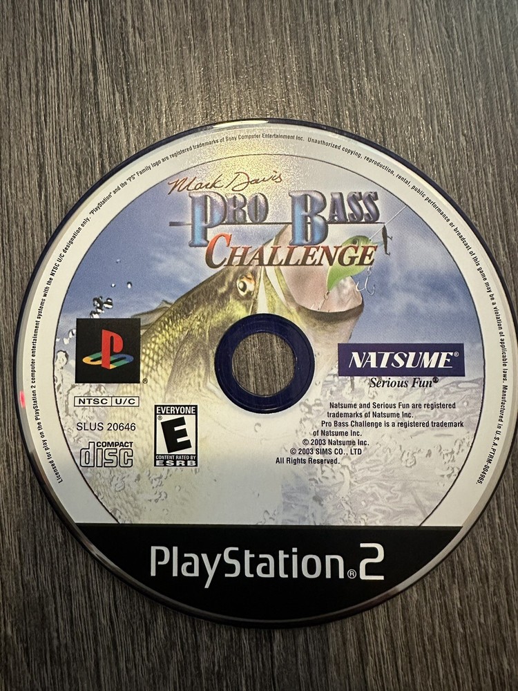 Mark Davis Pro Bass Challenge (Sony PlayStation 2, 2003) Disc Only
