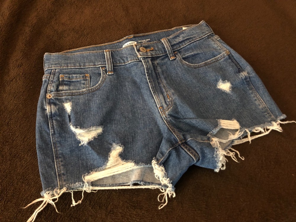 Womens Old Navy Mid-Rise Boyfriend Denim Jean Shorts - Size 4