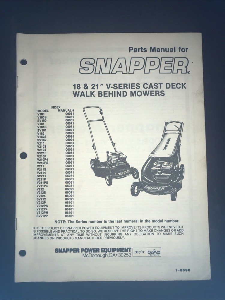 Snapper 18 & 21