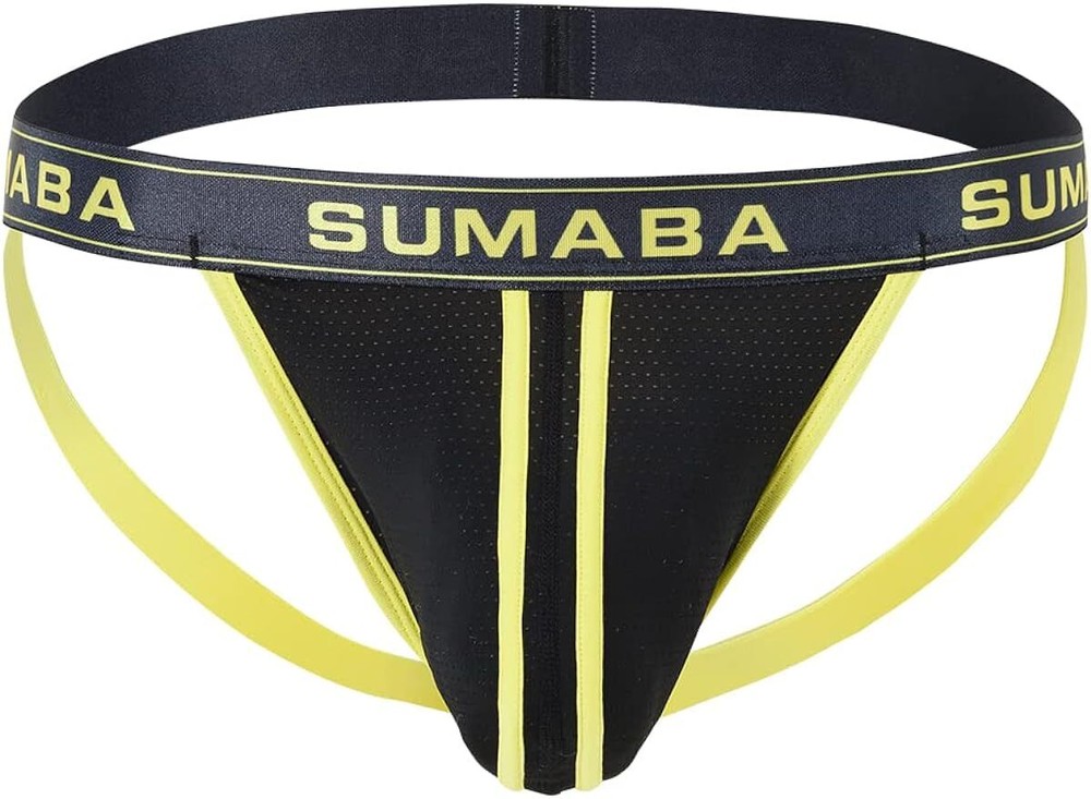 Mens Jockstrap Tagless G-String Sport Homme Comfort Fit Double T Thongs G String