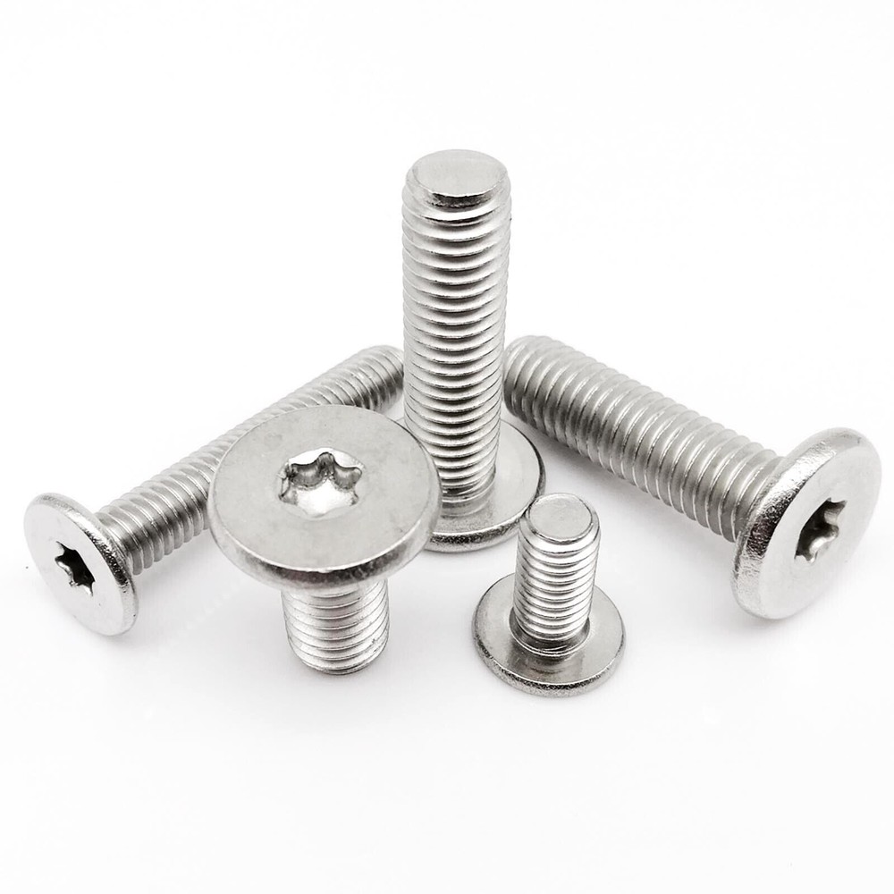 50pc M1.6-M8 304 Stainless Steel Torx Ultra Thin Wafer Head Bolts