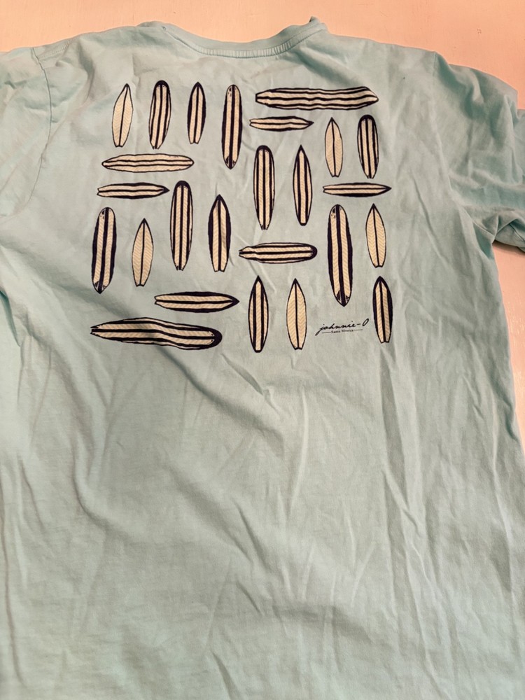 johnnie-O Boys Surfboard  Coast Short Sleeve T-Shirt teal size 14