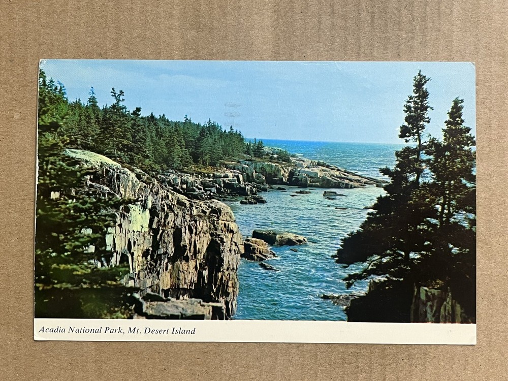 Postcard Schoodic Point Acadia National Park Maine ME-image