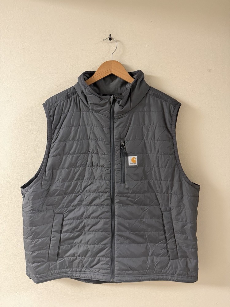 Carhartt Rain Defender Vest Mens 3XL Quilted Full Zip Puffer Black 102286