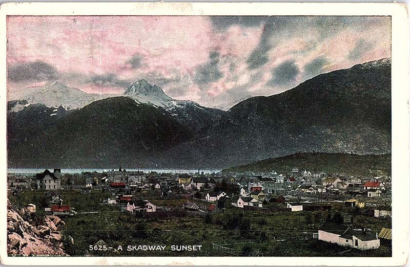Postcard MOUNTAIN SCENE Skagway Alaska AK m/09 AJ4953
