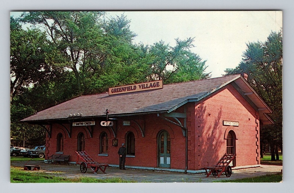 Michigan MI Dearborn Smith Creek Depot Greenfield Village Vintage Postcard