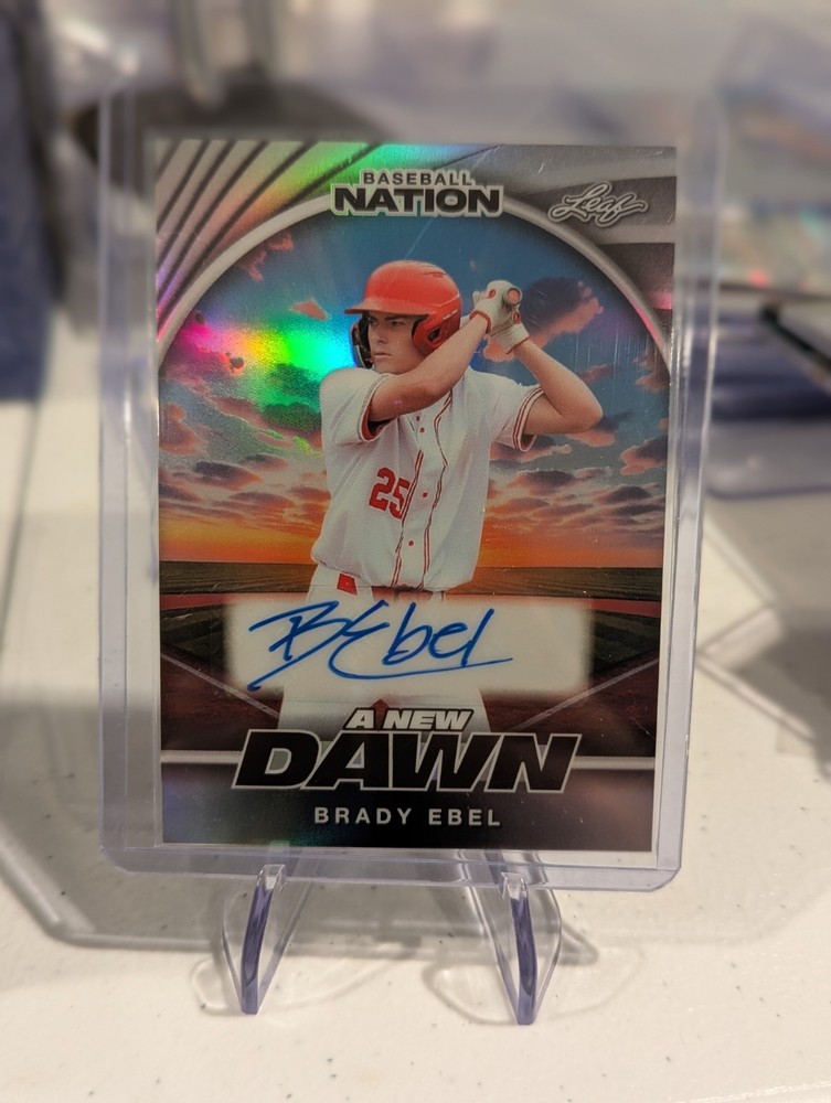 2025 Leaf Baseball Nation - Brady Ebel  - A New Dawn Auto /15