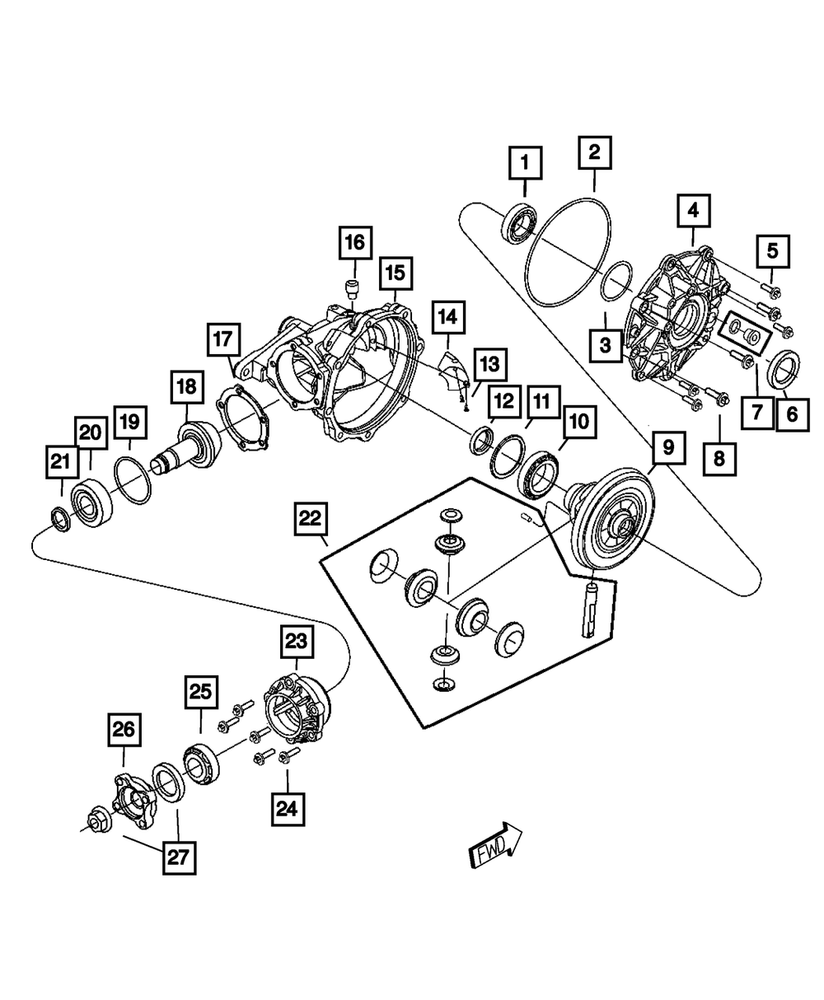 Genuine Mopar Input Shaft Bearing 5143671aa