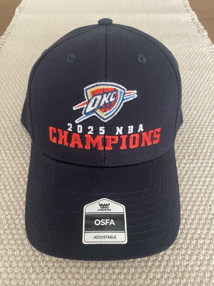 Oklahoma City Thunder 2025 NBA Champions Adjustable Hat OKC Fan Favorite