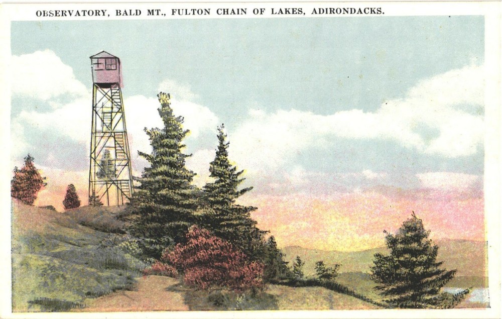 The Observatory, Bald Mt., Fulton Chain of Lakes, Adirondacks, New York Postcard