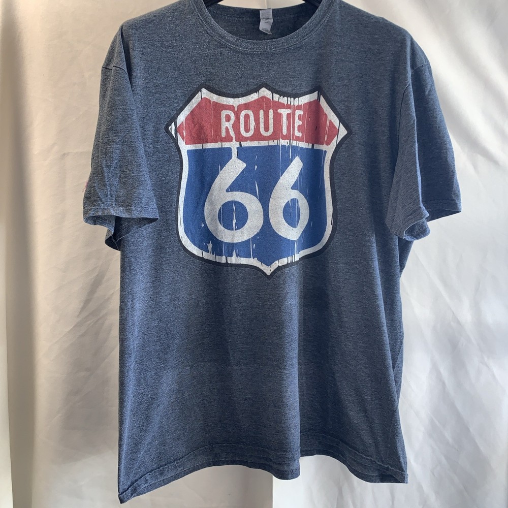 Route 66 Red White and Blue T-Shirt 2xl Super Soft Short Sleeve