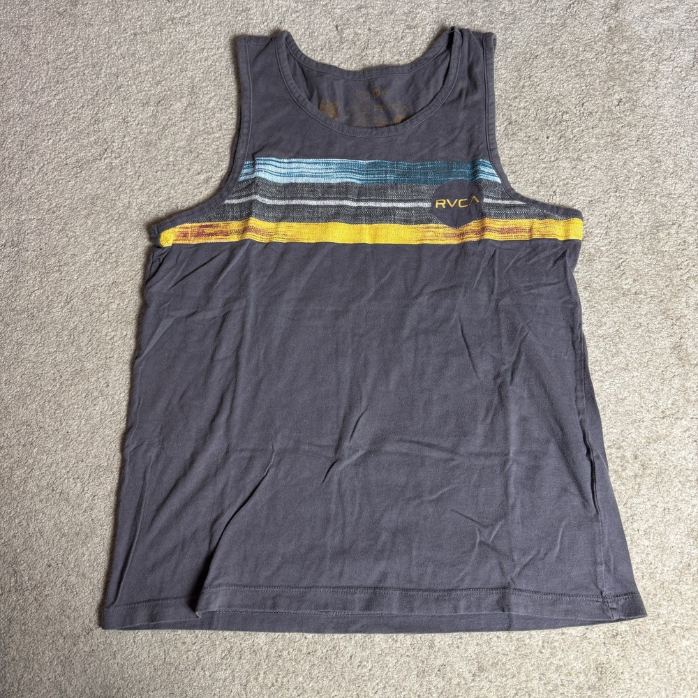 RVCA Mens Tank Top Shirt Small Gray