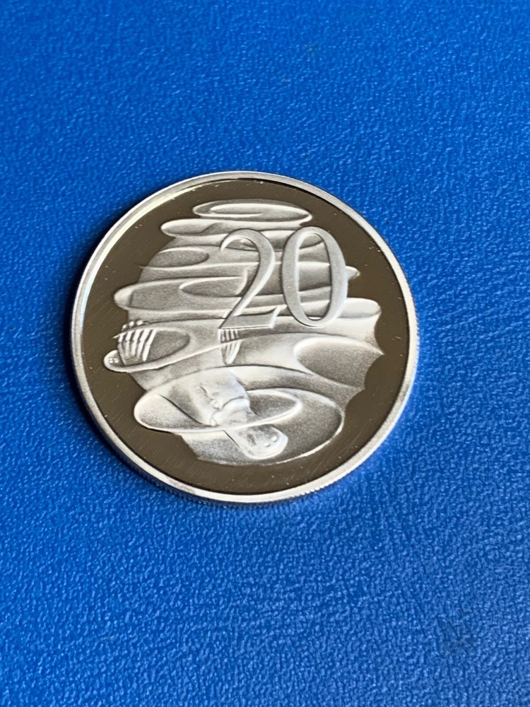 AUS. 1982 TWENTY CENT PROOF COIN. FROM SET -:- VERY NICE CLEAN CONDITION.