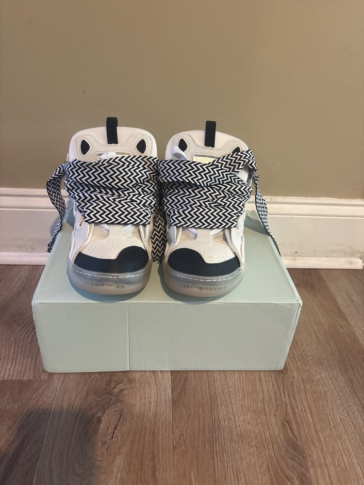 Lanvin curb sneakers white/black size eu 44