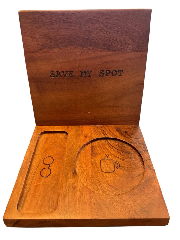 Modern Wooden Book Valet Stand for Reading & Display