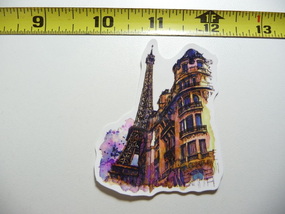 Eiffel Tower Paris France landmark tourist destination laptop decal sticker