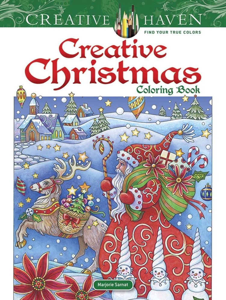 Creative Haven Creative Christmas Coloring Book by Marjorie Sarnat (English) Pap