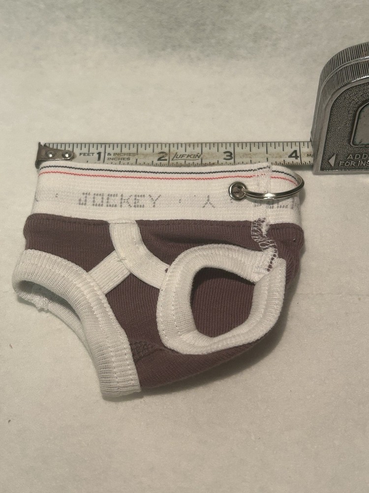 Jockey Promo Rare New Brown Briefs Underwear Undies Mini Key Chain Ring Keychain