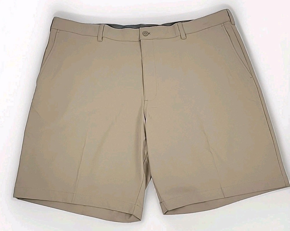 Ben Hogan Mens 42 Performance Golf Shorts Chinchilla Khaki Stretch Wicking UPF50