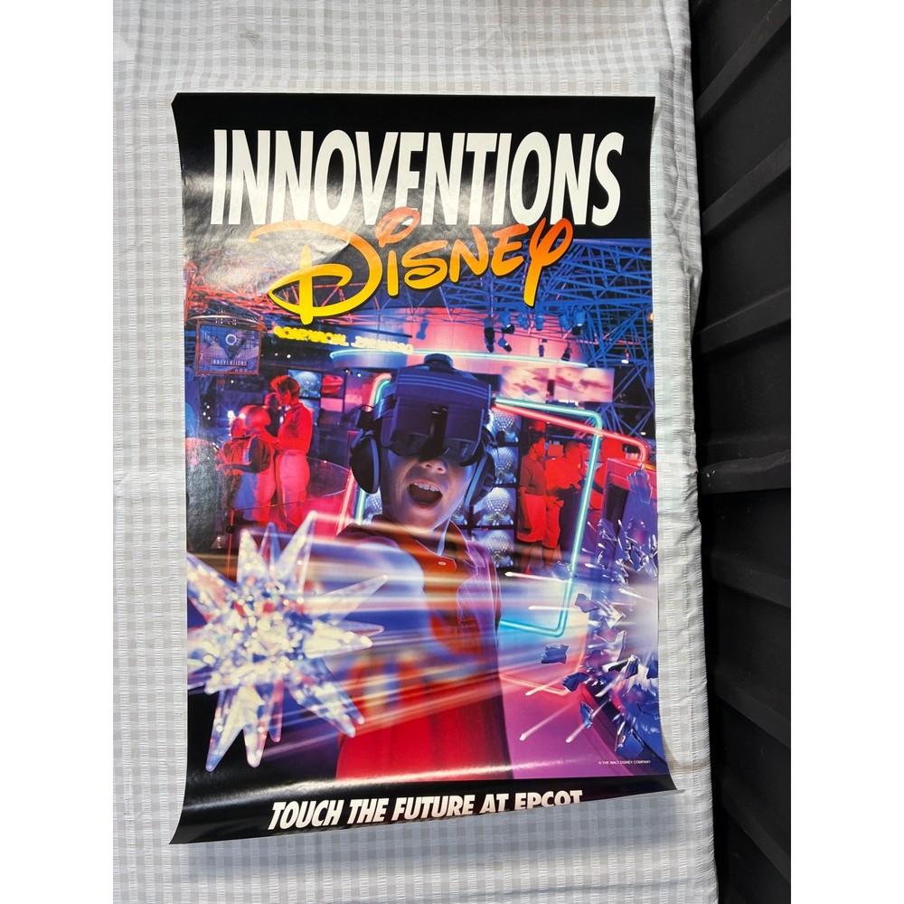 Vintage Disney Innoventions Epcot Poster Touch The Future VR Theme Park Art