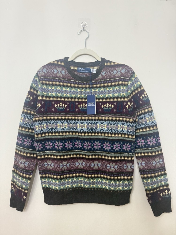 Polo Ralph Lauren Mens size XL Wool Fair-Isle sweater NWT original $398