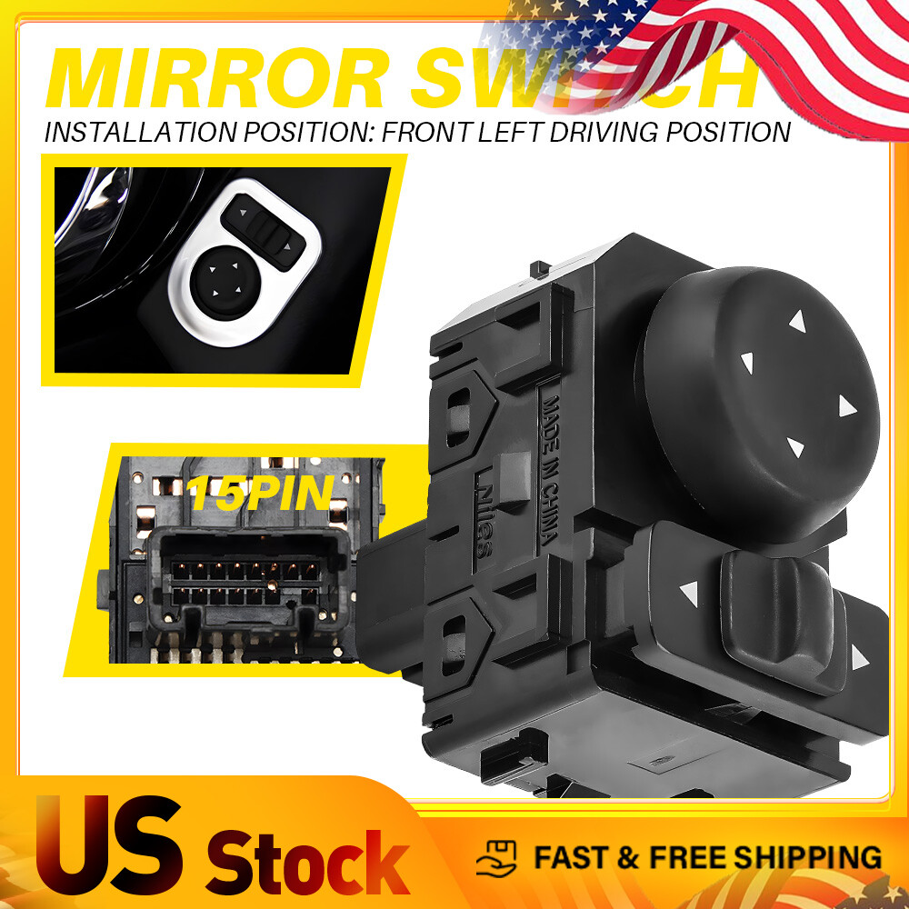 15PIN OEM 2013-2019 Fits Nissan 25570-3TB1A Left Door Mirror Control Switch