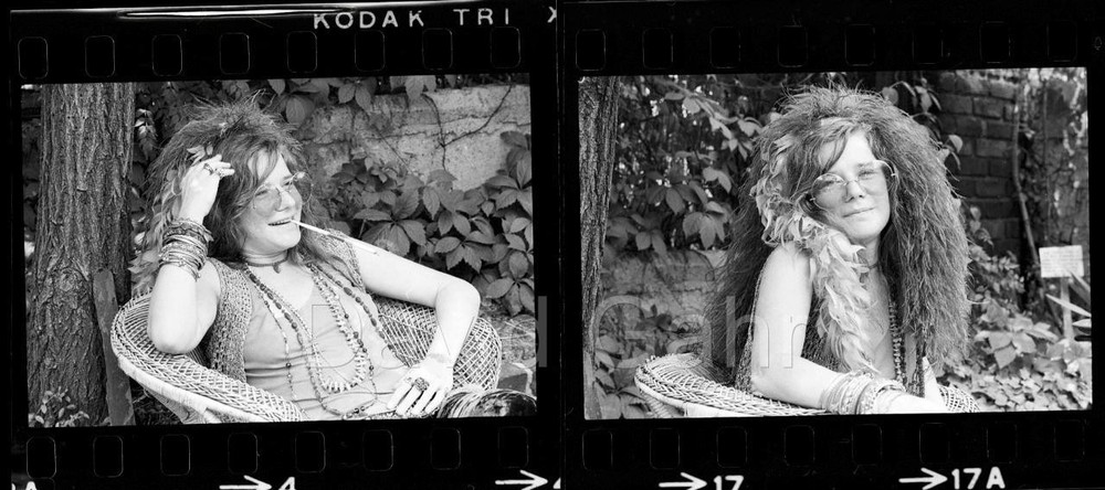 '70 Janis Joplin Chelsea Hotel NYC US Postal Stamp Shoot 2 Negative Lot B750