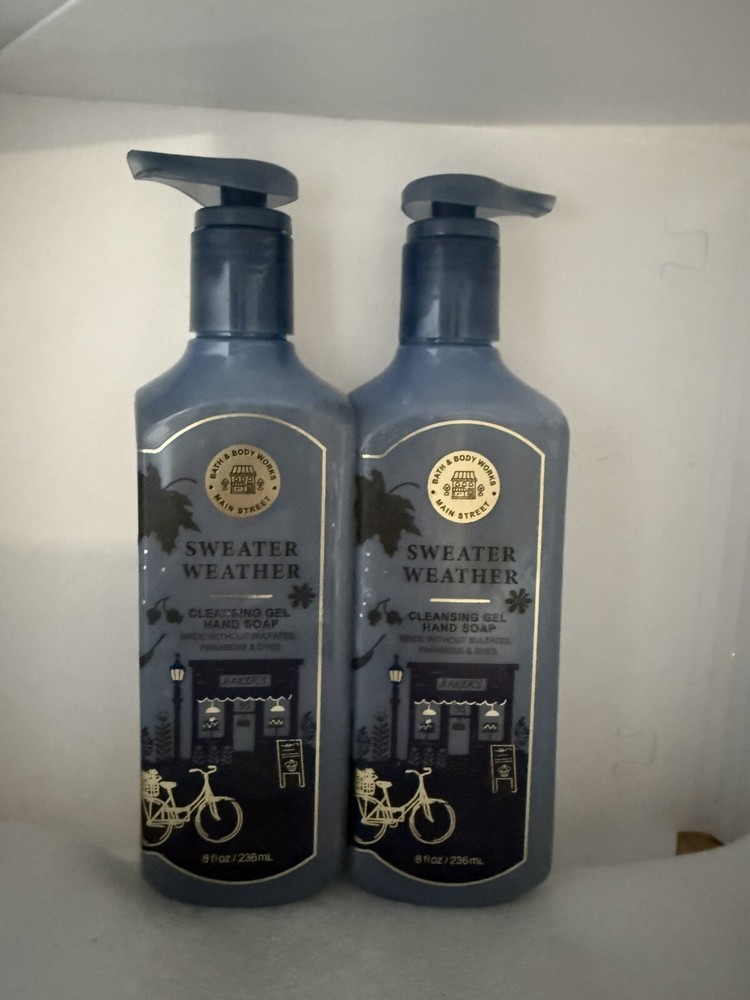 2 New SWEATER WEATHER BATH & BODY WORKS CLEANSING GEL SOAP