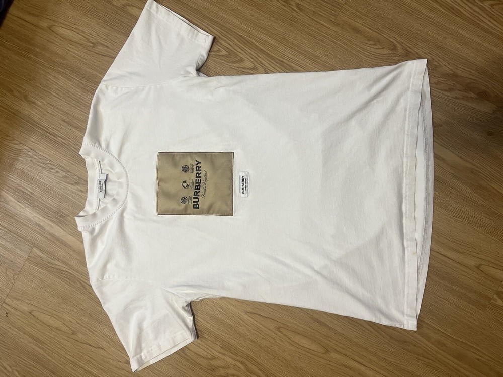 Burberry Label Applique Cotton Shirt