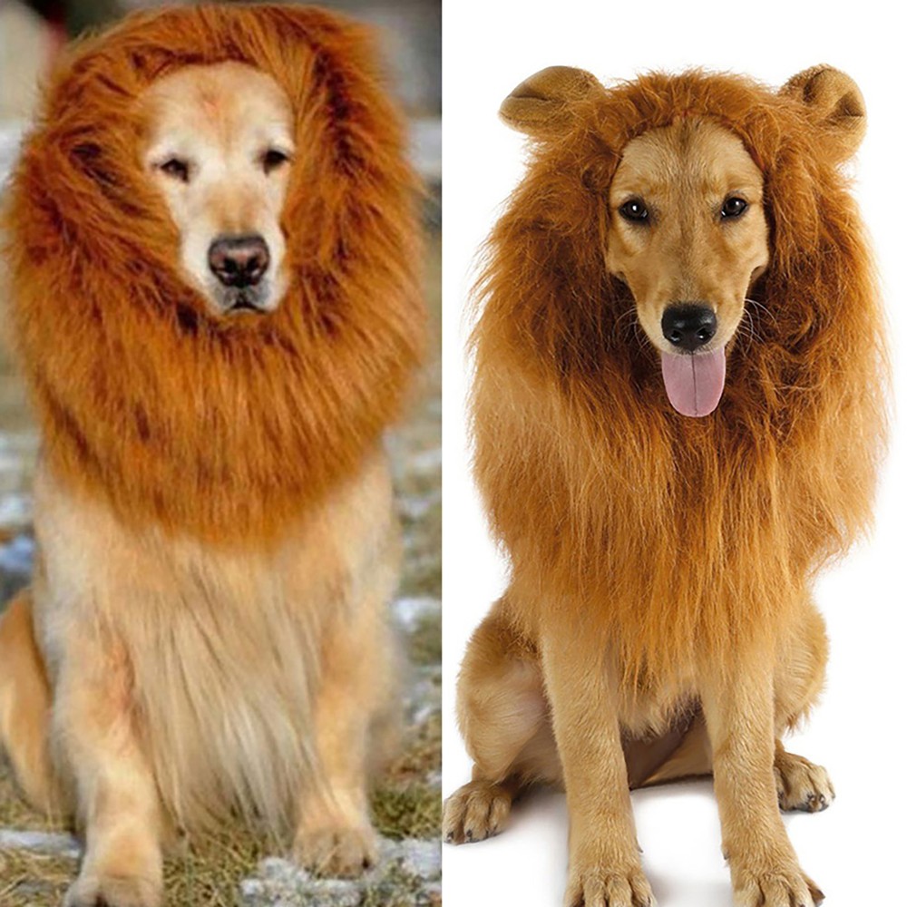 Pet Costume Lion Mane Wig Costume Dog Puppy Cloth Funny Dress up Cospaly Party