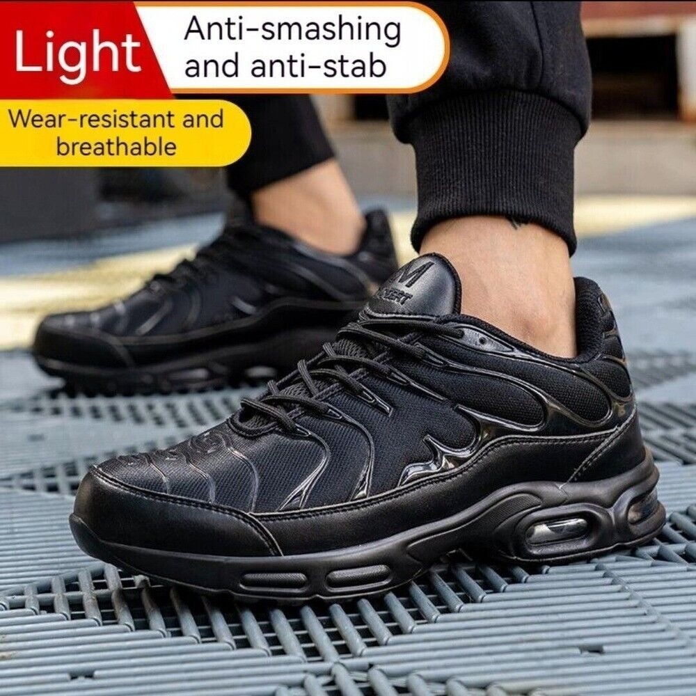 [Steel Toe Cap] Safety Work Shoes for Men Women Lightweight Sneakers Work Boots